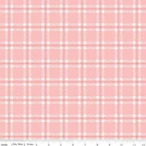 Pink Plaid Cotton Fabric - Riley Blake Glamp Camp Collection
