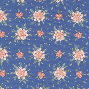 Peachy Keen Cobalt Blooming Florals  29172 16 Moda Designed by Corey Yoder Sold by the Yard
