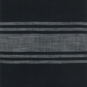 16&quot; Urban Cottage Black Grey Toweling  Moda # 920 277  Designed by Urban Chiks  Center Stripe Black  Sold by the yard