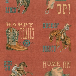 Home On The Range Clay Red Panel   Moda # 19990 12  Designed by: Deb Strain