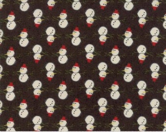 Snowman Fabric By The Yard: Winter Village Collection, Moda