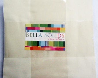 Moda Bella Solid Layer Cake color Snow 42 pre-cut 10" squares off white 9900LC 11