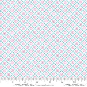 Good Day Turquoise 22377 21 Moda Designer Me and My Sister Floral Modern Picnic Petals Aqua 100% cotton fabric sold by the yard
