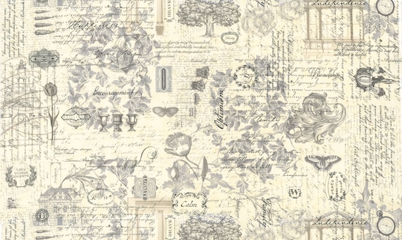 Etchings Perseverance Toile on Natural Linen Etchings Perseverance Toile on Natural Linen