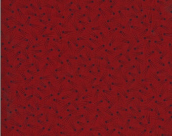 American Gathering Red 49124 14 Moda Star Burst Americana Theme 100% Cotton Fabric Designer Primitive Gatherings sold by the yard