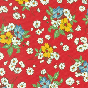 Sweet Melodies Red Medium Floral Florals Feedsack  21810 12 Moda Designed by American Jane