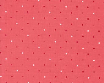 Raspberry Dot Cotton Fabric by Lella Boutique - Moda