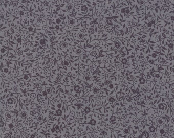 Tela floral de medianoche: Estampado de Halloween de Casa Encantada de Moda