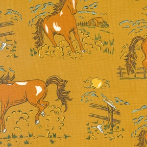 Ponderosa Stallions Horses Saddle 20861 16 by Stacy Iest Hsu- Moda Sold by the Yard
