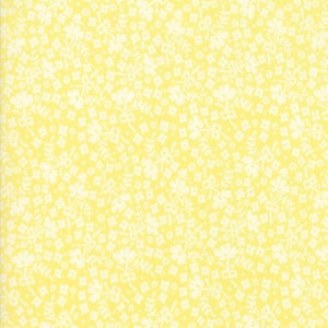 Cheeky yellow with white floral  Moda # 31145 16  Designed by: Urban Chiks  100% Cotton sold by the yard