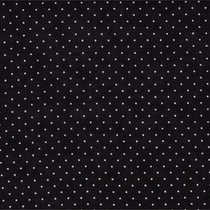Essential Dots Jet Black 8654 41 Moda Tessuto per trapuntatura in cotone 100% di alta qualità venduto tagliato su misura