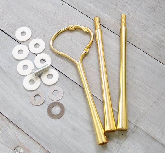 3 tier Cake stand hardware handle GOLD WRAP Cake stand supply Etsy