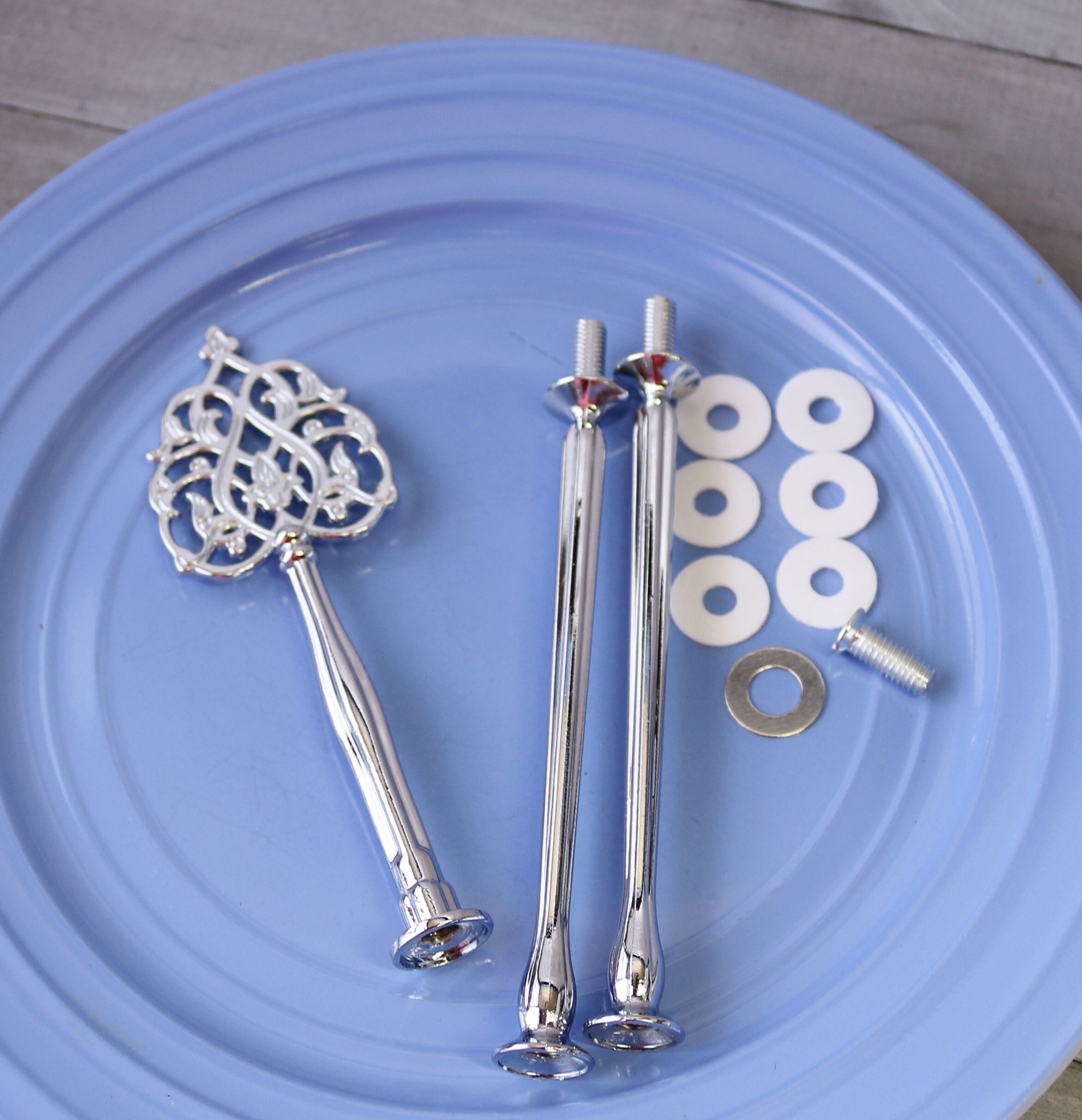 Cake Stand Handle / Hardware SILVER FILIGREE 3 Tier Etsy