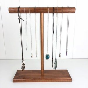Necklace Stand, Necklace Holder, Necklace Display, Wood Necklace Stand, Jewelery Stand, Necklace Hanger, Necklace Organiser image 2