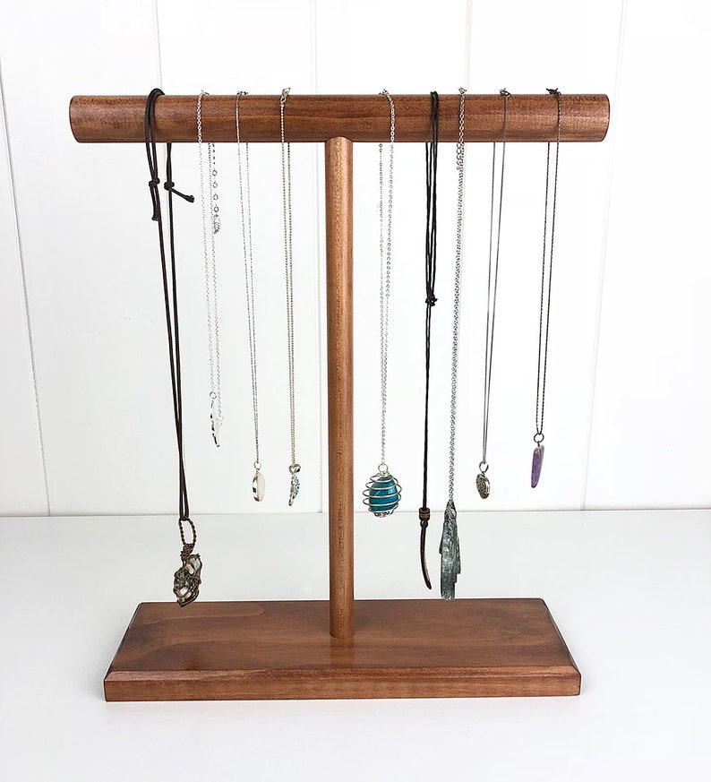 Necklace Stand, Necklace Holder, Necklace Display, Wood Necklace Stand, Jewelery Stand, Necklace Hanger, Necklace Organiser image 2