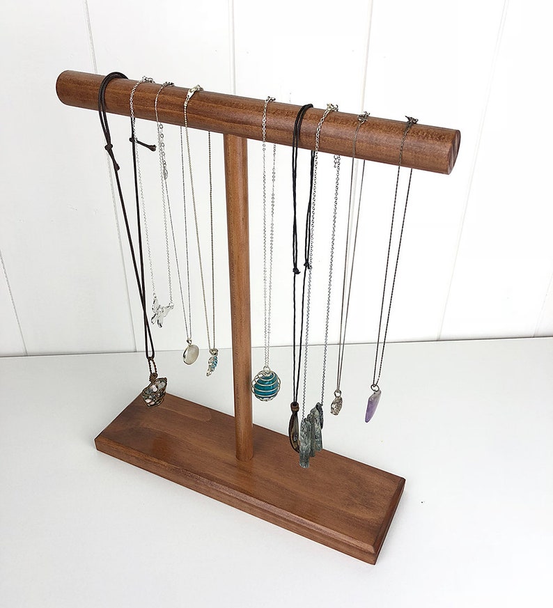Necklace Stand Necklace Holder Necklace Display Wood Etsy