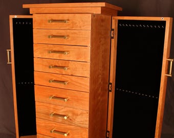 Cherry Jewelry Armoire