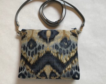 Medium Crossbody Bag / Neutral Blue Gray Beige / Cross Body Purse / Gift for Her