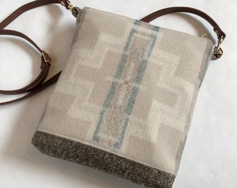 Harper - Wool Crossbody Bag / Neutral Southwest Handbag Purse / Gift For Her
