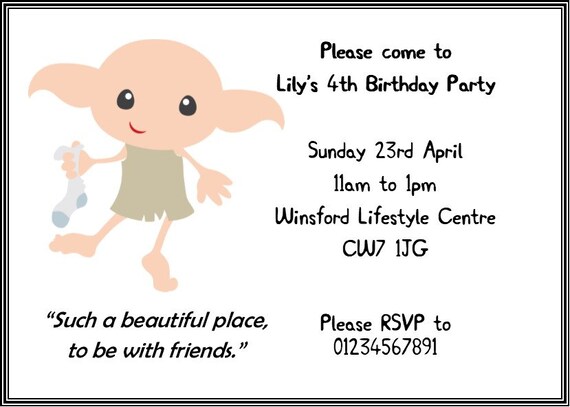 Harry Potter Birthday Party Invitations Harry Rob Etsy Harry Potter Birthday Party Invitations Harry Rob Etsy