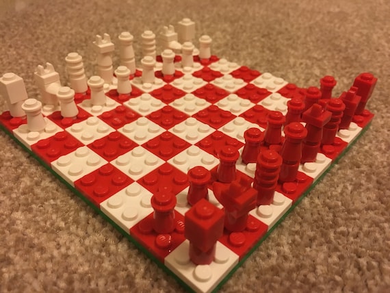 pedal Antagelser, antagelser. Gætte Forstyrre Buy Red Lego Chess Set Home Made Ideal for Display or to Build Online in  India - Etsy