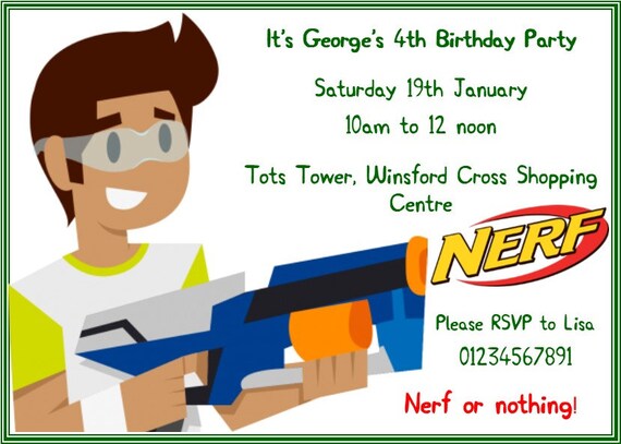 FREE PRINTABLE) – NERF Birthday Party Kits Templates:, 58% OFF