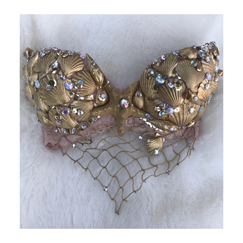 Gold mermaid bra image 1