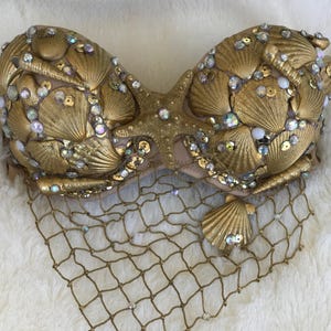 Gold mermaid bra image 4