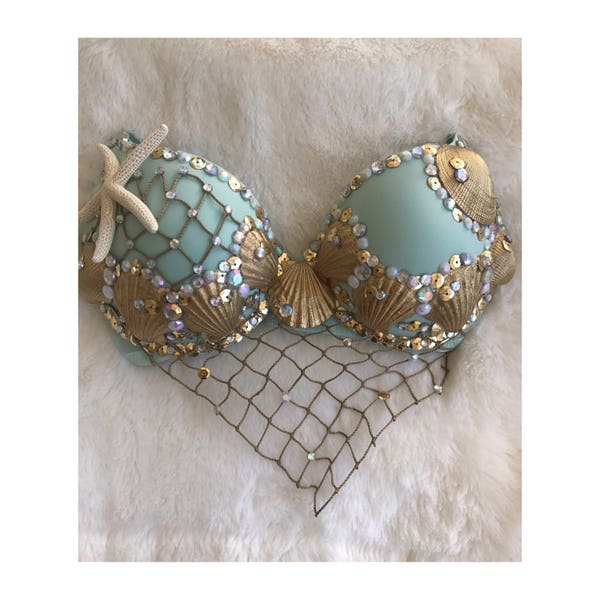 Sea shell mermaid bra