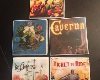 Board Game Coasters (Set of 5)