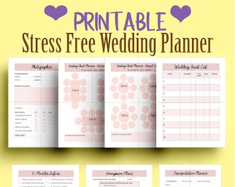 Printable Wedding Planner Kit, 90+ Pages (Digital Download)
