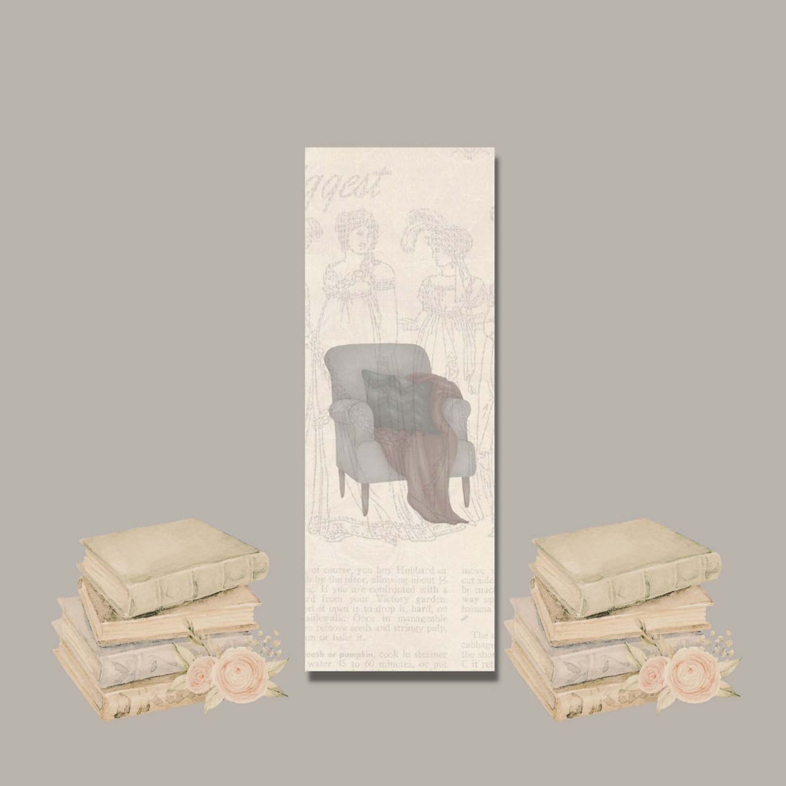 Vintage Bookmarks Set of 10, Printable Vintage Bookmarks, 2x6 Bookmark ...