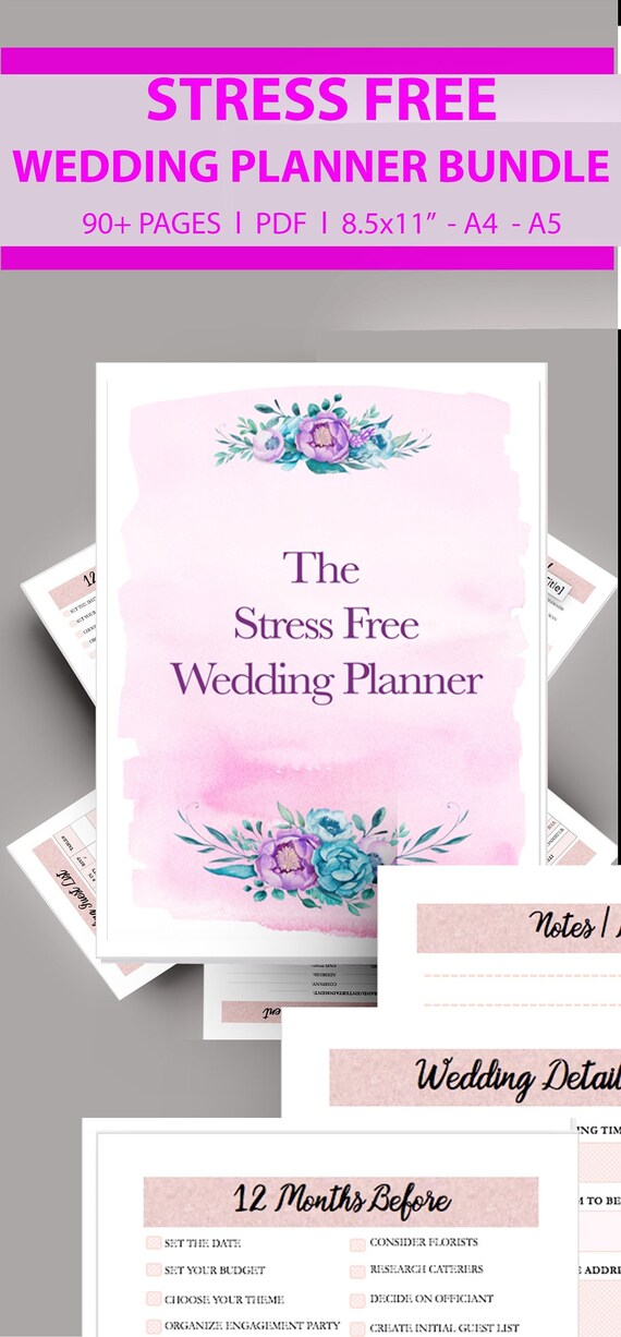 Wedding Planner Printable Printable Wedding Planner Kit | Etsy