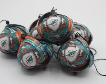 Miami Dolphins NFL Single Ornaments