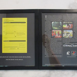 Star Ocean Second Story / Till End of Time Vintage Original AD&#39;s