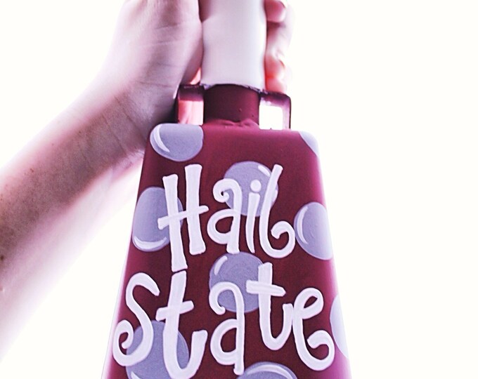 Hail State Cowbell Polka Dot Mississippi State Customize