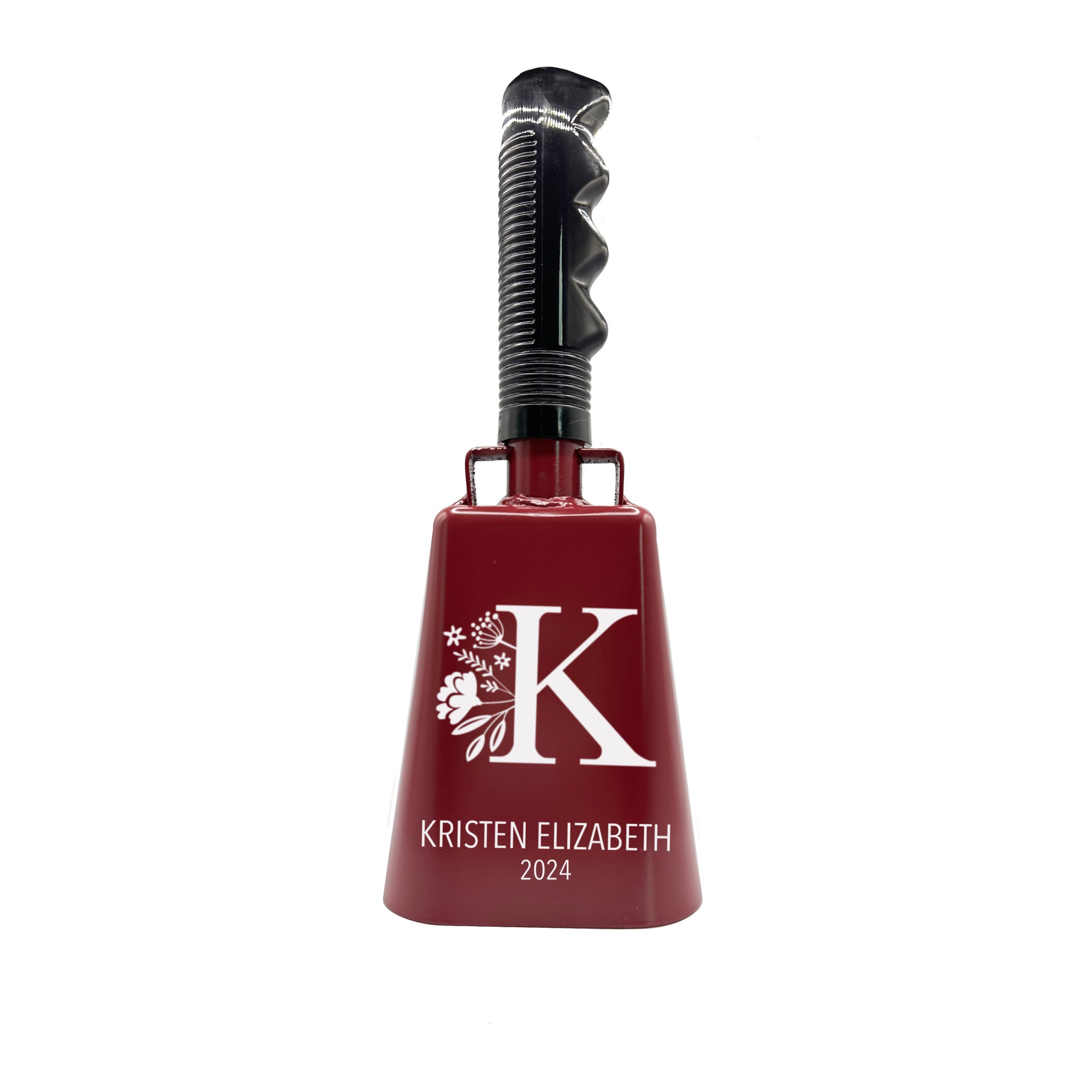 Custom Cowbell - Single Monogram with Name + Year