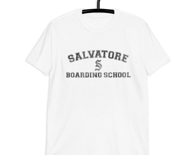 Short-Sleeve T-Shirt - Salvatore Boarding School Vintage Tee Damon Stephan Vampire Diaries
