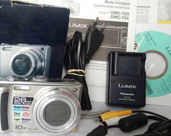 Panasonic Lumix DMC TZ5 Optical 10x Zoom Compact Vintage Digital Camera. Ok tested