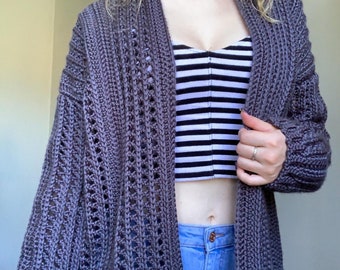 Equinox Cardigan Sweater Crochet Pattern PDF Download