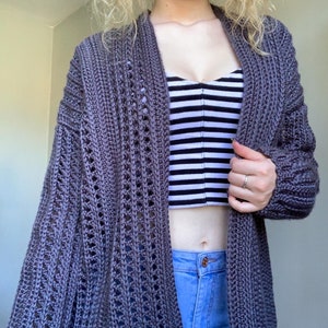 Equinox Cardigan Sweater Crochet Pattern PDF Download