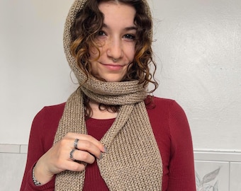 Frost Hooded Scarf Knitting Machine Pattern (PDF Download) for Sentro Addi Circular Knitting Machines