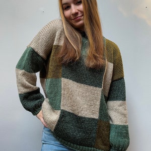 Patchwork Sweater Knitting Machine Pattern PDF Digital Download - Etsy
