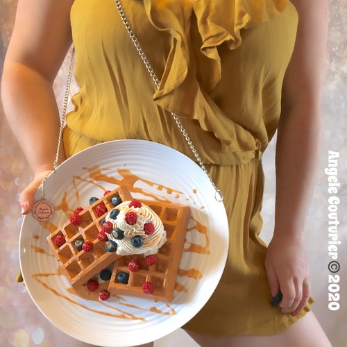 Waffle Purse Realistic Food Purses Waffles an Icecream Scoop Etsy