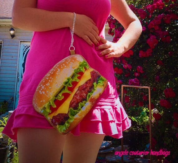 Hamburger purse food purse bags burger bag bbq mean food Etsy