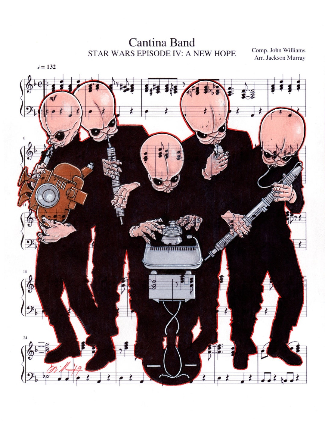 MUSIC ART: Cantina Band - Etsy Canada