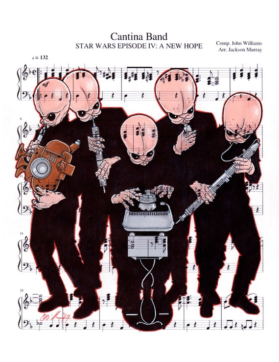 MUSIC ART: Cantina Band - Etsy
