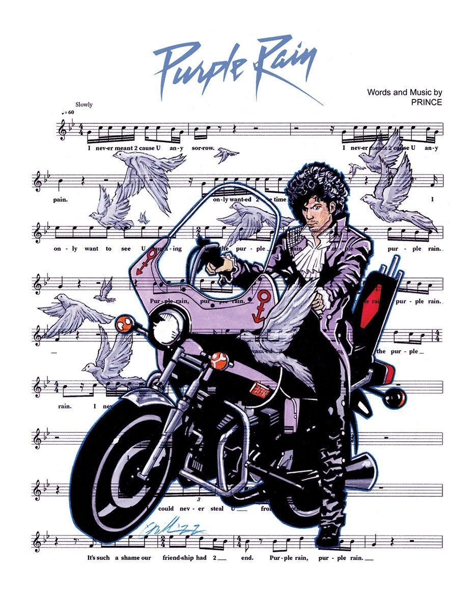 MUSIC ART – Prince – Purple Rain - Etsy