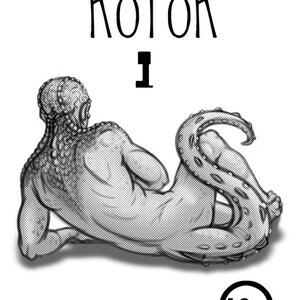May include: Black and white illustration of a humanoid figure with a tail, lying on its side. The figure has a scaly texture and a long, flowing tail. The image is titled "Cardassia Kotok I" and includes an "18+" rating. The text "A sketchbook zine by Pangaea" is at the bottom of the image.