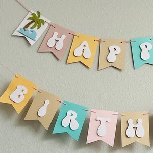 The Big One Birthday Girl Surf Bundle 1st Milestone Wave Banner & Beach Decor First Wave Birthday Girl Banner Sur Theme Party